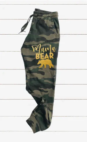 Gold Mama Bear Sweatpants | Graphic Women's Soft Washed Sweatpants