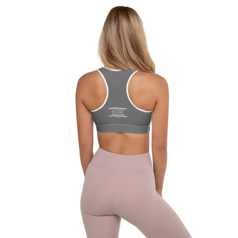 Golf Stake Women's Padded Sports Bra