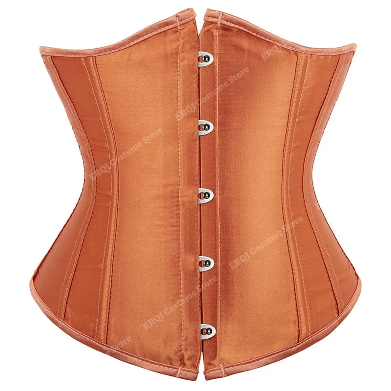 Gothic Underbust Corset And Waist Cincher Bustiers Top Workout Shape Body Belt Plus Size Lingerie S-6xl
