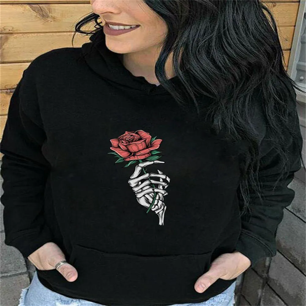 Graphic long Sleeve Shirts Rose