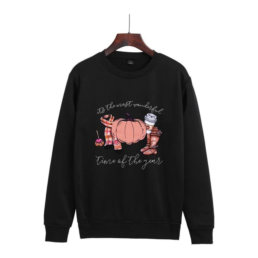 Graphic long Sleeve Shirts Scarf