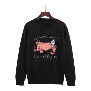 Graphic long Sleeve Shirts Scarf