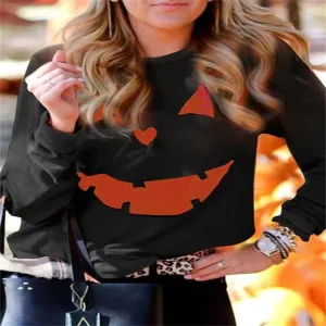Graphic long Sleeve Shirts Smiling