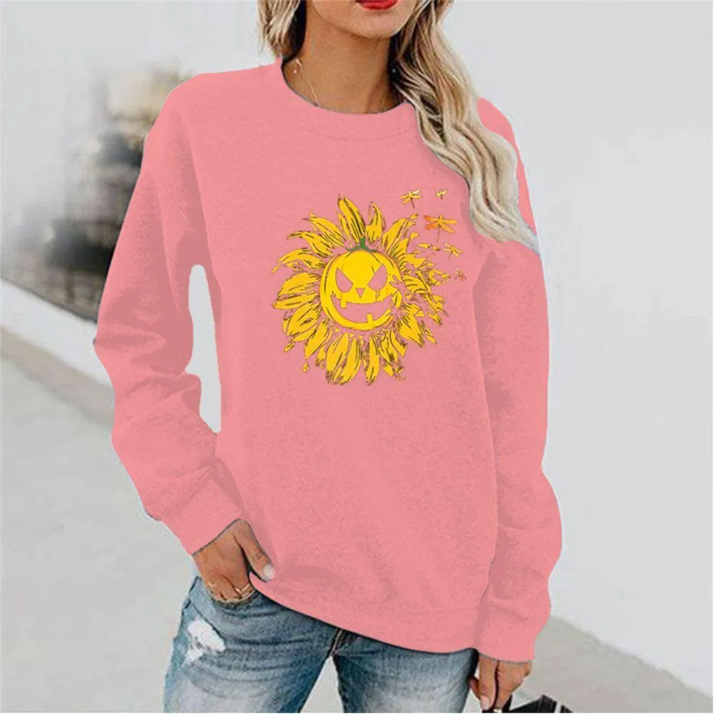 Graphic long Sleeve Shirts Sunflower