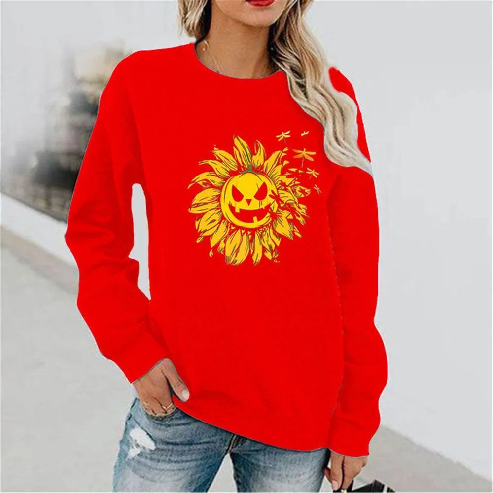Graphic long Sleeve Shirts Sunflower