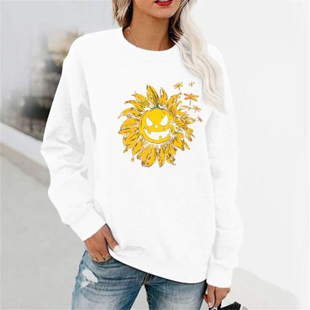 Graphic long Sleeve Shirts Sunflower