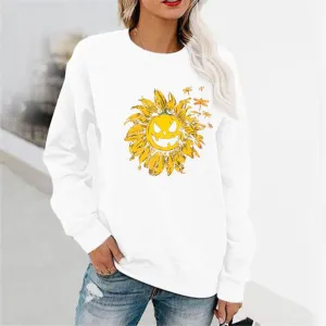Graphic long Sleeve Shirts Sunflower