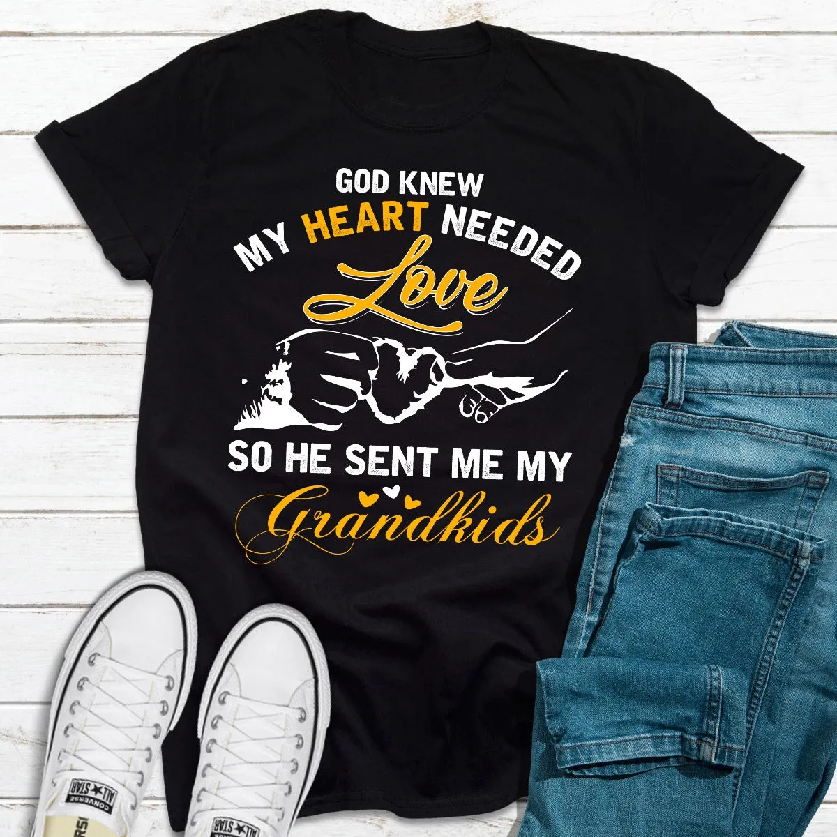 Graphic T-Shirts God Knew My Heart Needed Love