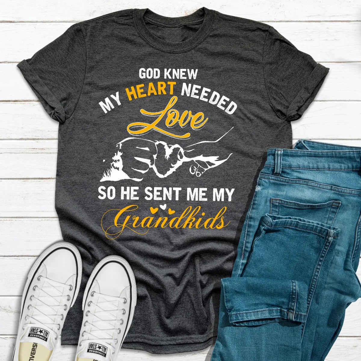 Graphic T-Shirts God Knew My Heart Needed Love