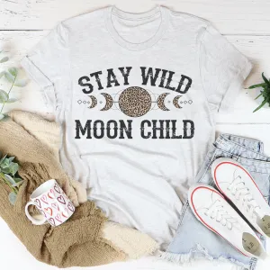 Graphic T-Shirts Stay Wild Moon Child Leopard Tee