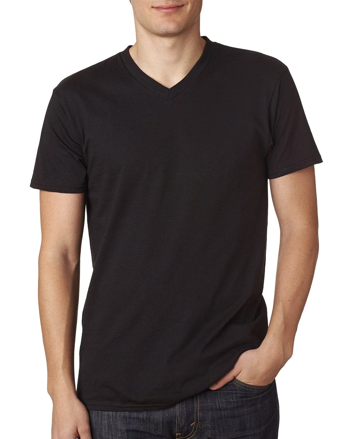 Hanes 4.5 oz. 100% Ringspun Cotton Nano-T V-Neck T-Shirt