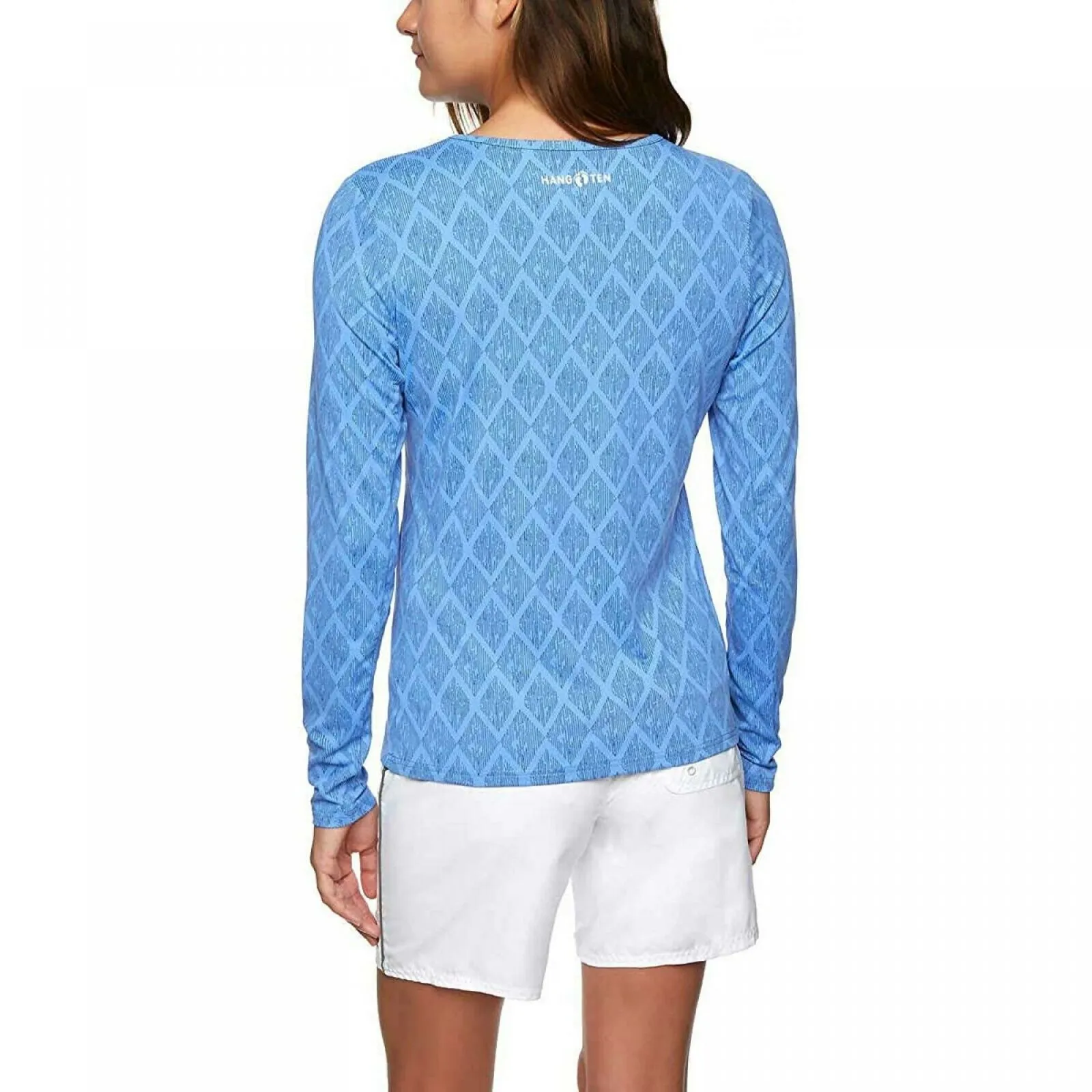Hang Ten Women's Long Sleeve Sun Protection T-Shirt With Pocket