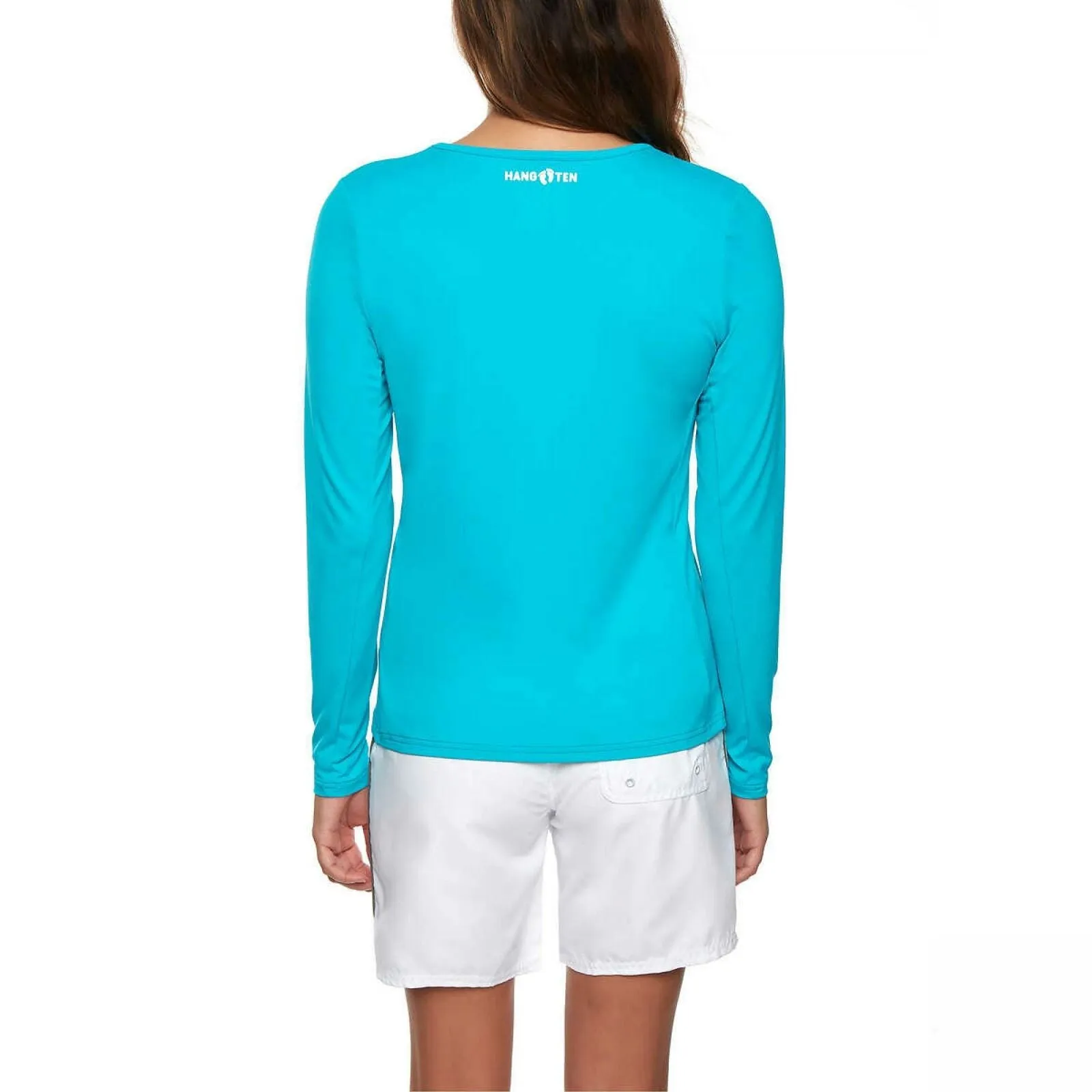 Hang Ten Women's Long Sleeve Sun Protection T-Shirt With Pocket