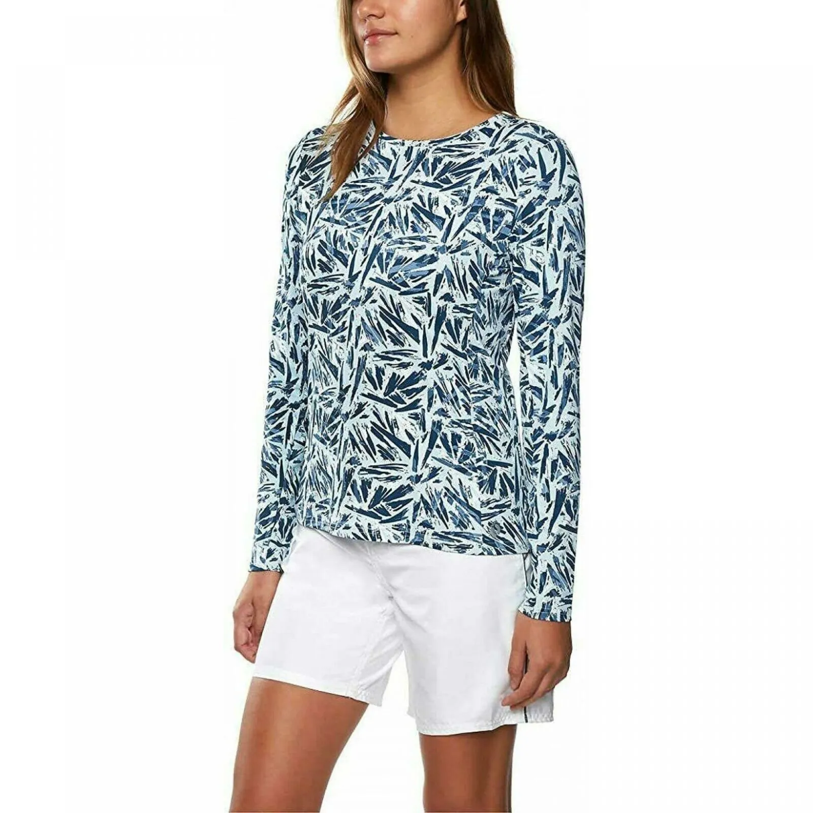 Hang Ten Women's Long Sleeve Sun Protection T-Shirt With Pocket
