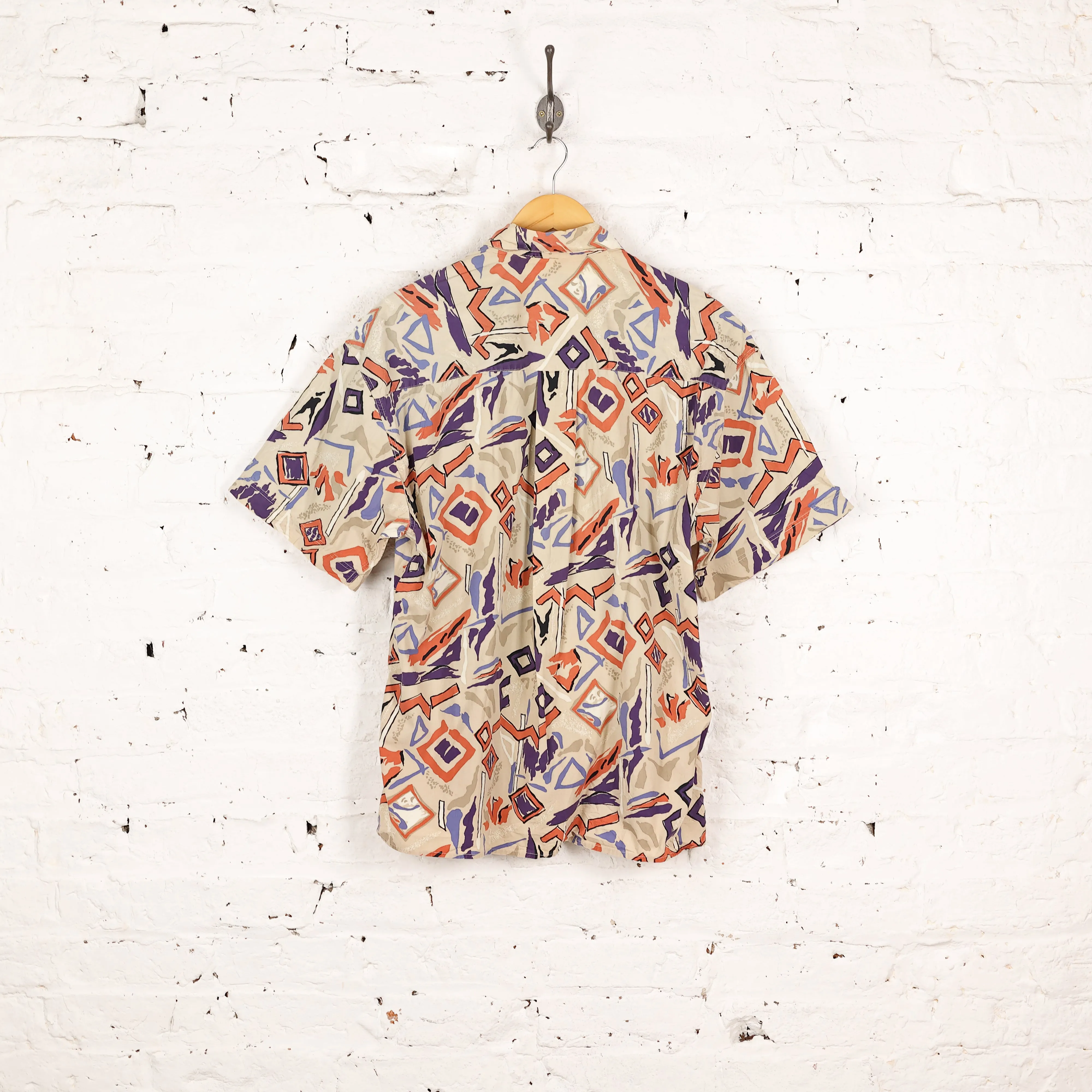 Headlock 90'S Pattern Print Shirt  - Khaki - L