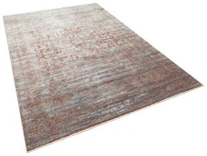 Heriz Bamboo Woven Ethnic Patterned Red Area Rug 8214
