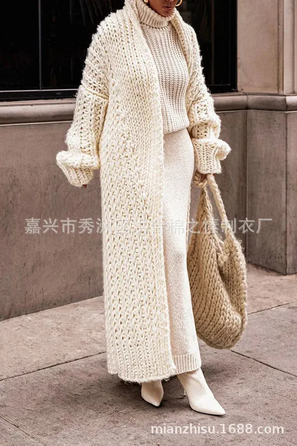 Hollow Out Oversized Cardigan Coats
