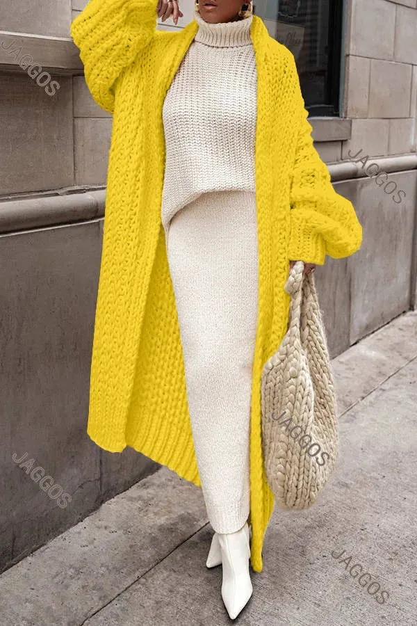 Hollow Out Oversized Cardigan Coats