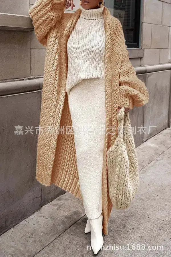 Hollow Out Oversized Cardigan Coats
