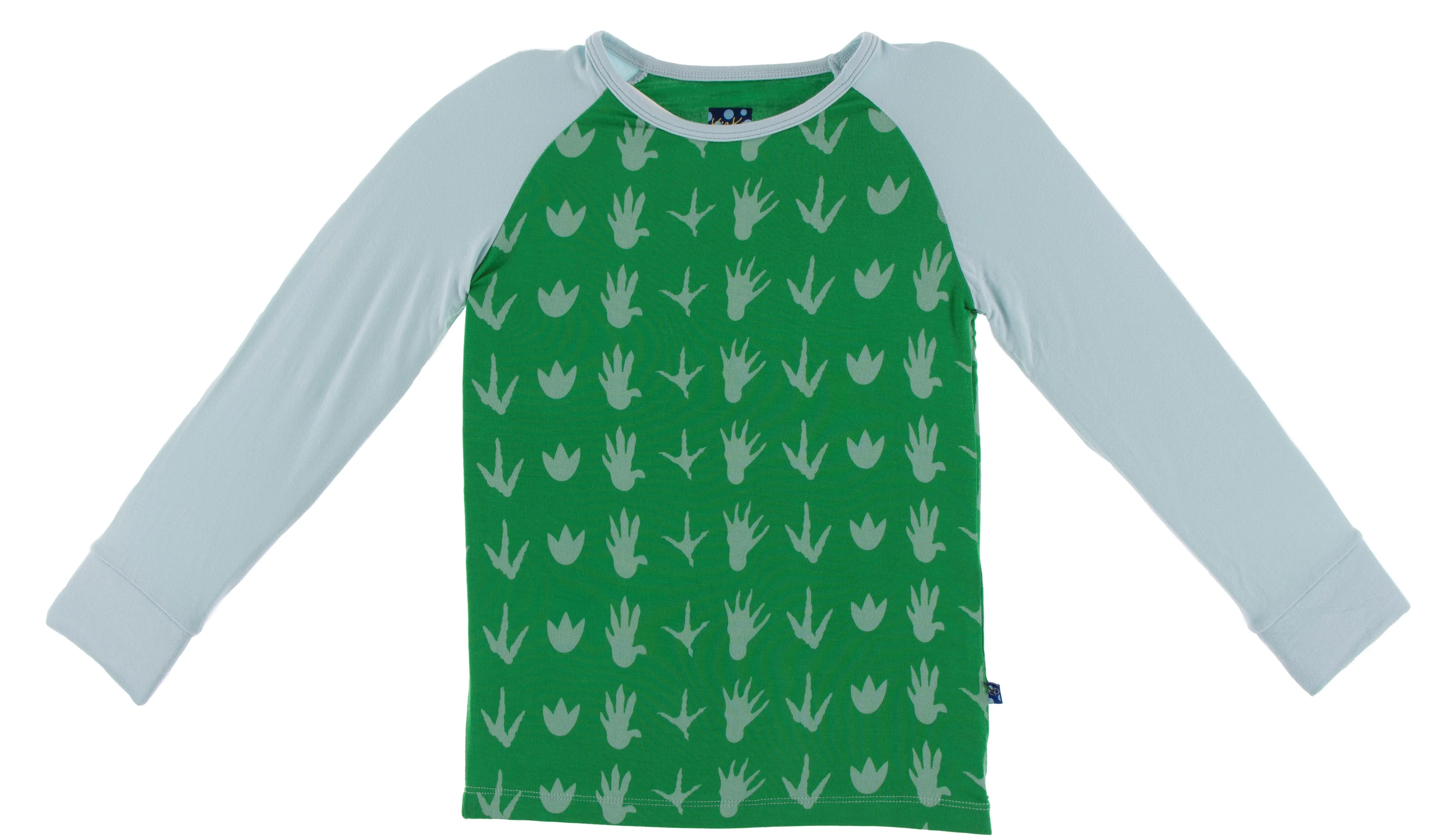 KicKee Pants Dino Tracks L/S Tailored Fit Raglan Tee