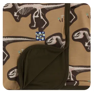 KicKee Pants Tannin T-Rex Dig Stroller Blanket