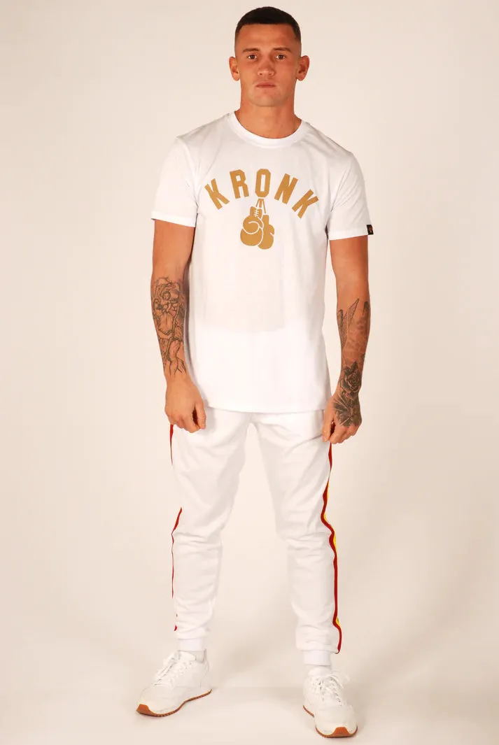 KRONK One Colour Gloves Slim fit T Shirt White