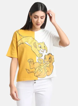 Lion King Disney Printed Color Block T-Shirt