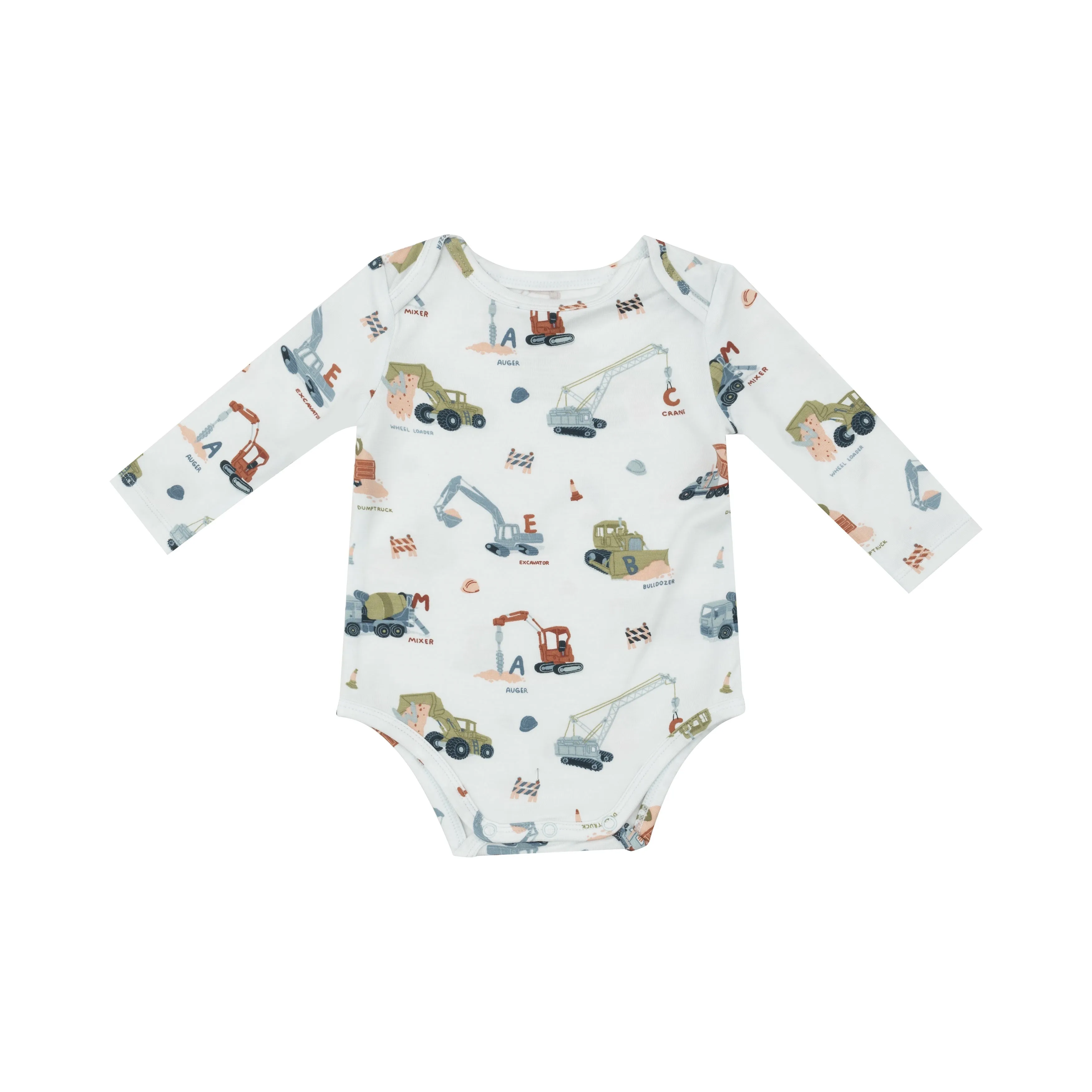 Long Sleeve Bodysuit - Construction Alphabet