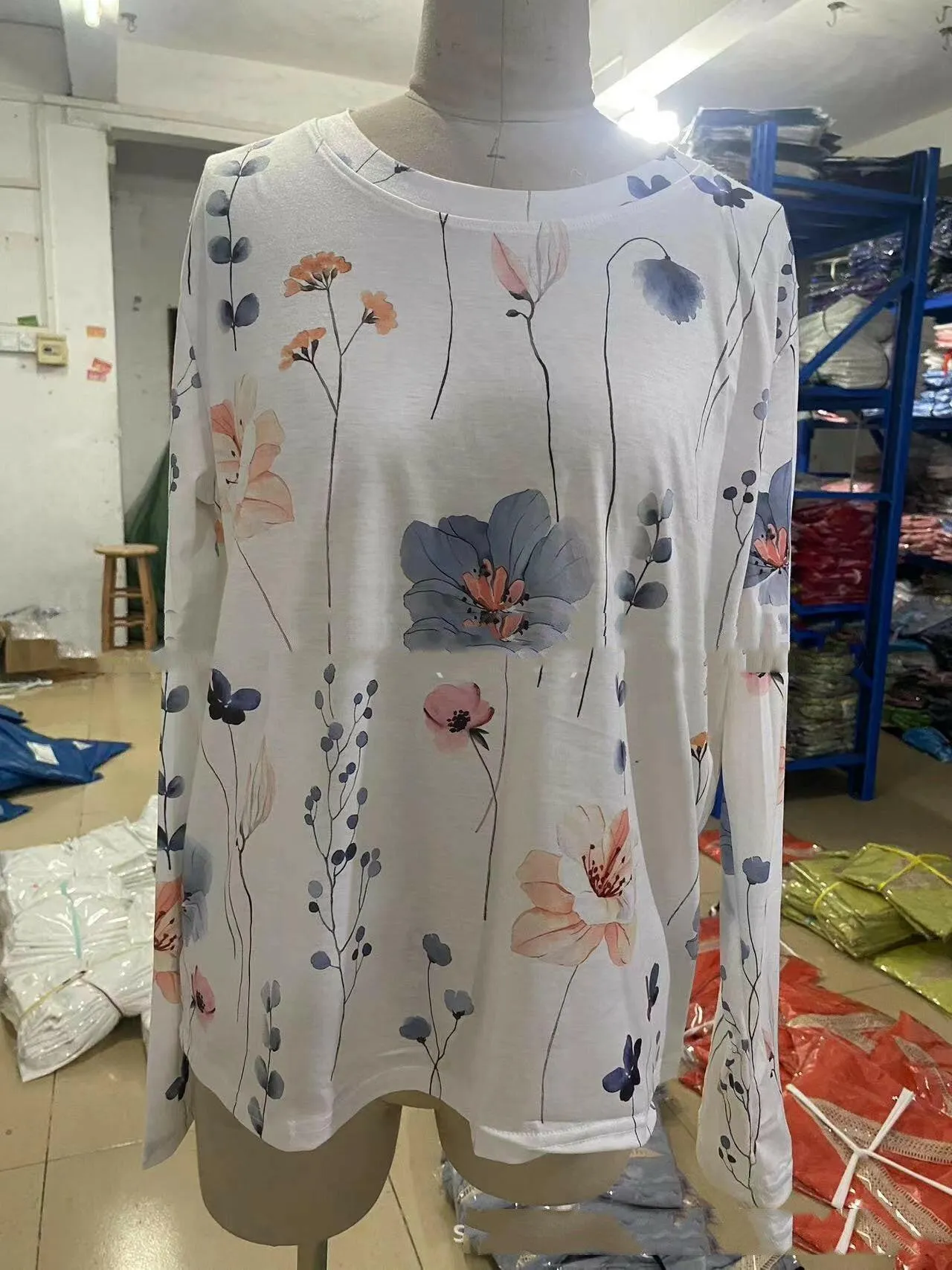 Long-sleeved Printed T-shirt Women's Ebay Independent Station
