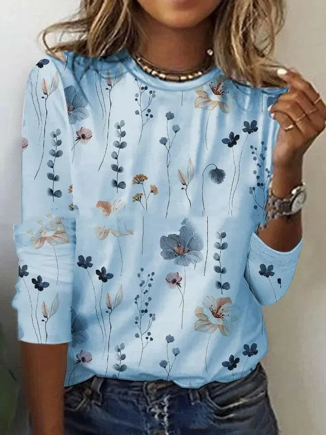 Long-sleeved Printed T-shirt Women's Ebay Independent Station