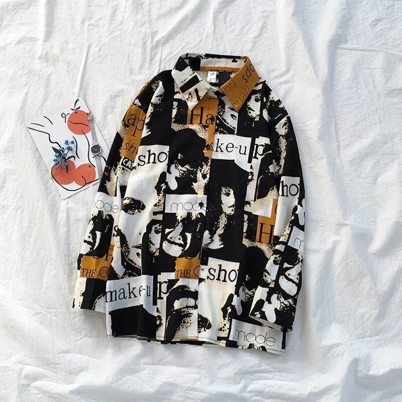 Loose Turn-Down Collar Long Sleeve Casual Button Shirts