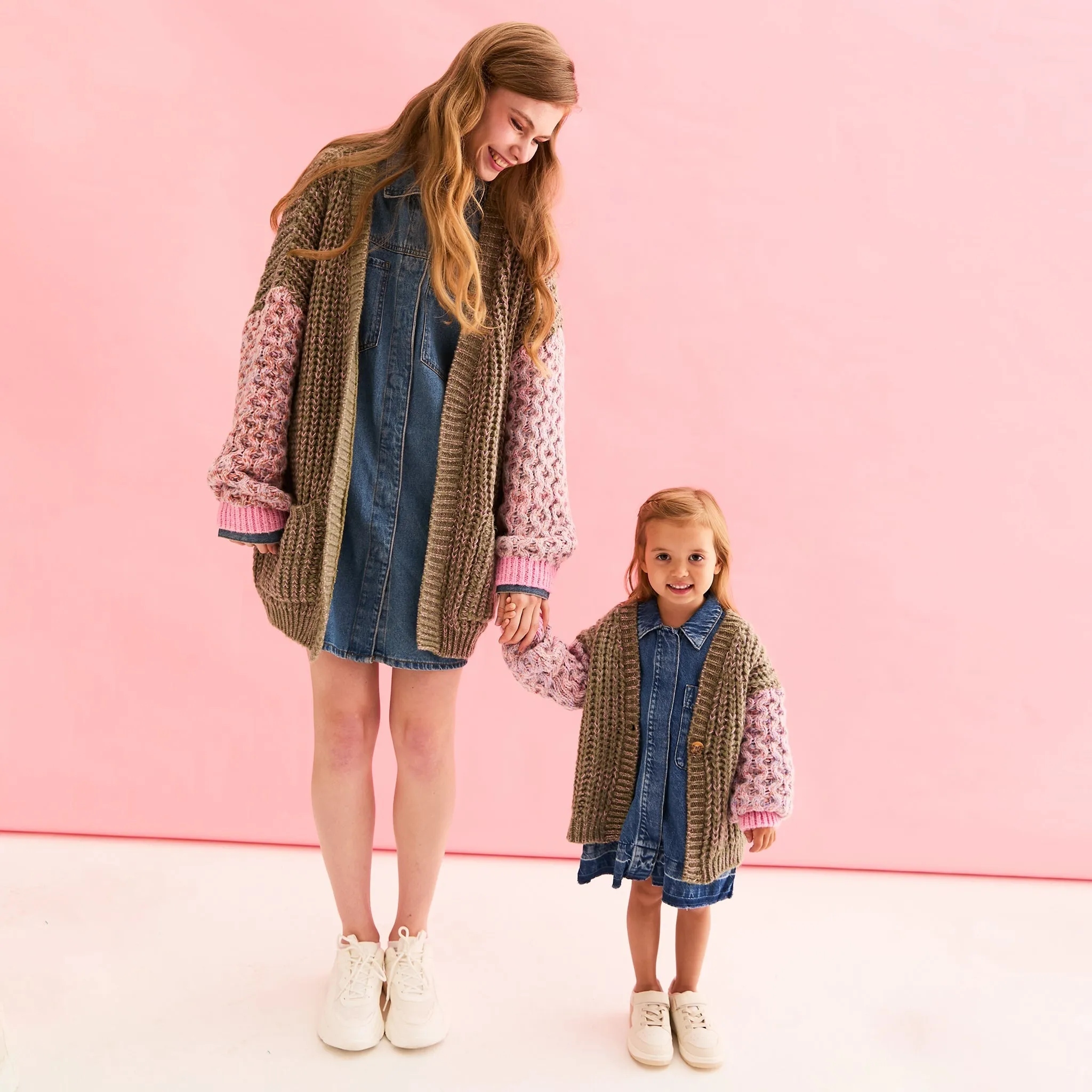 Madison Oversized Balloon Sleeve Kids Cardigan