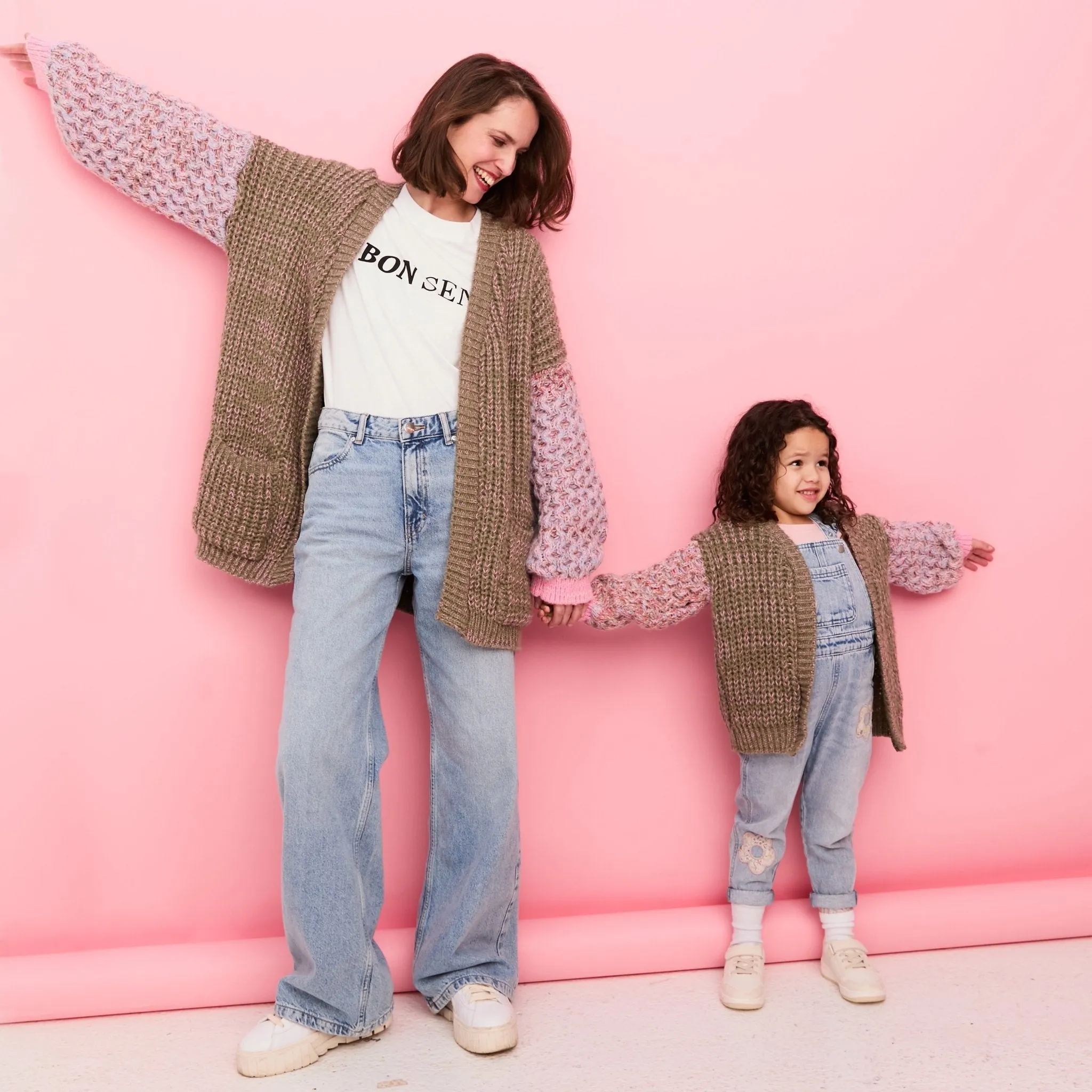Madison Oversized Balloon Sleeve Kids Cardigan