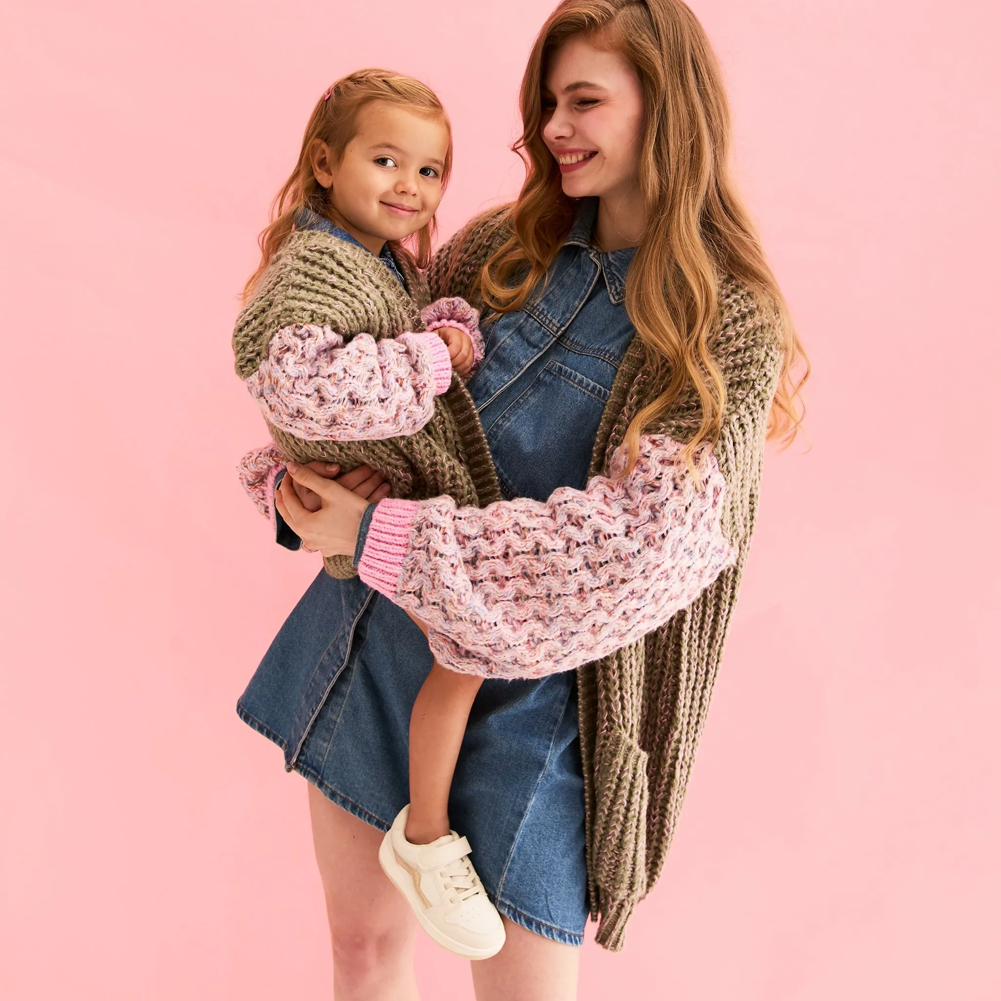 Madison Oversized Balloon Sleeve Kids Cardigan