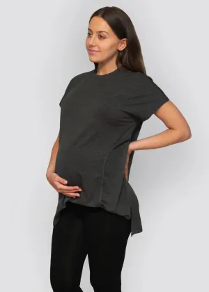 Maternity relaxed tee in charcoal by úton