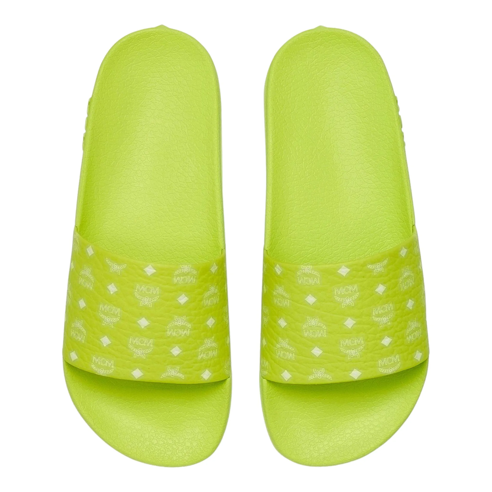 MCM Women's Monogram Print Rubber Slides