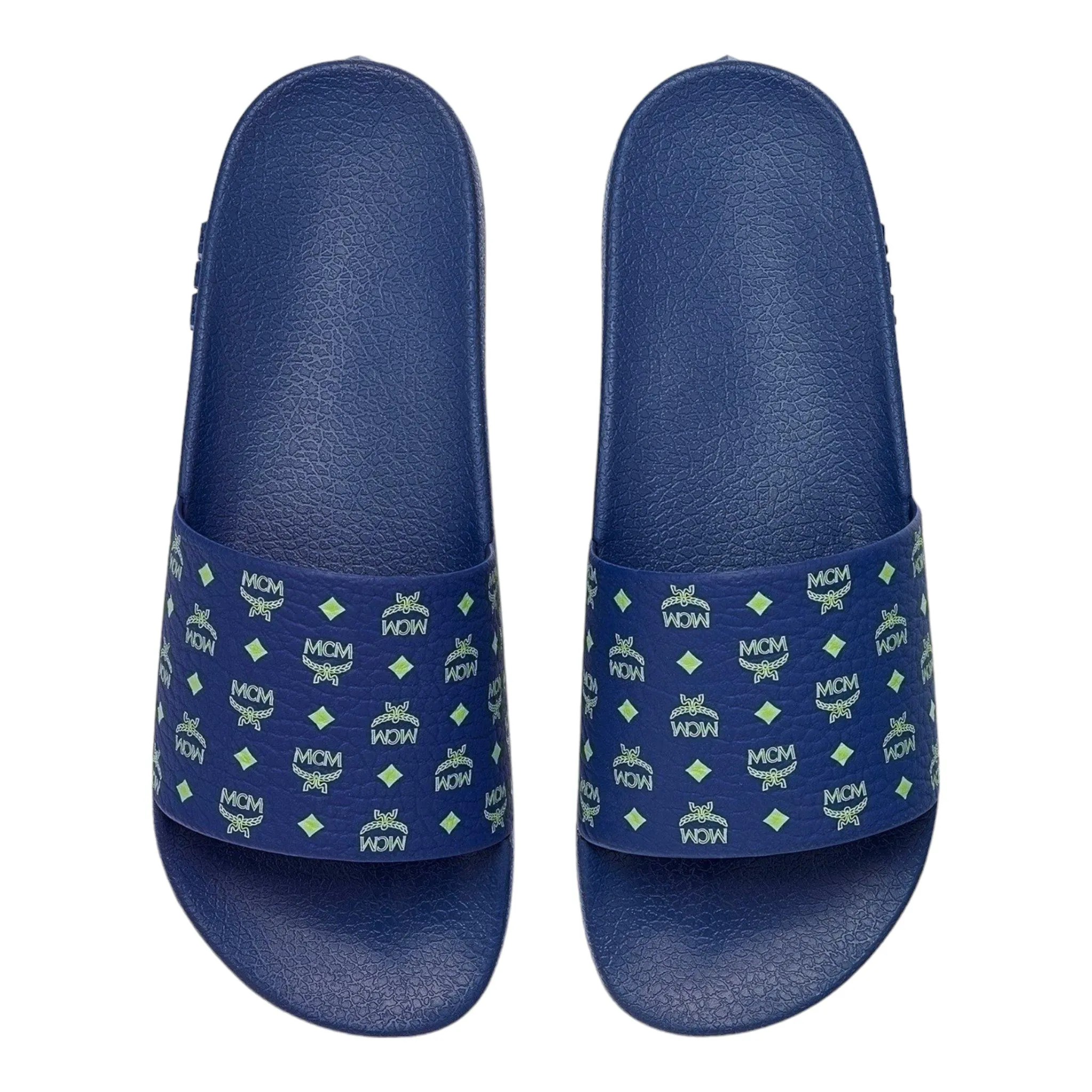 MCM Women's Monogram Print Rubber Slides