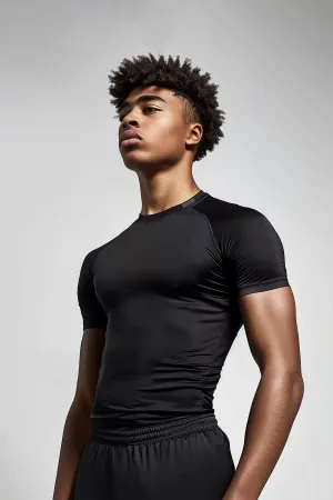Mens Compression Short Sleeve - Black