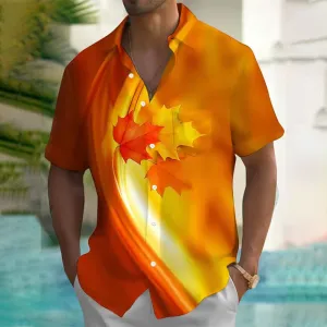 Men's Hawaiian Casual Short Sleeved Shirt