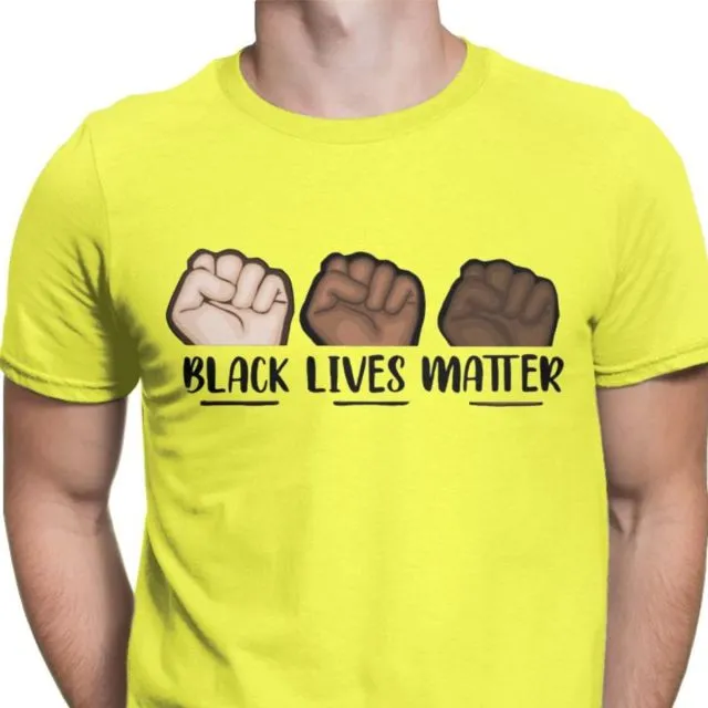 Men's T-Shirt Black Lives Matter Cotton Tee Shirt Fitness Justice George Floyd Equal Racism Racist Tops T Shirt Gift