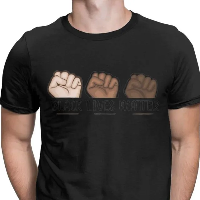 Men's T-Shirt Black Lives Matter Cotton Tee Shirt Fitness Justice George Floyd Equal Racism Racist Tops T Shirt Gift