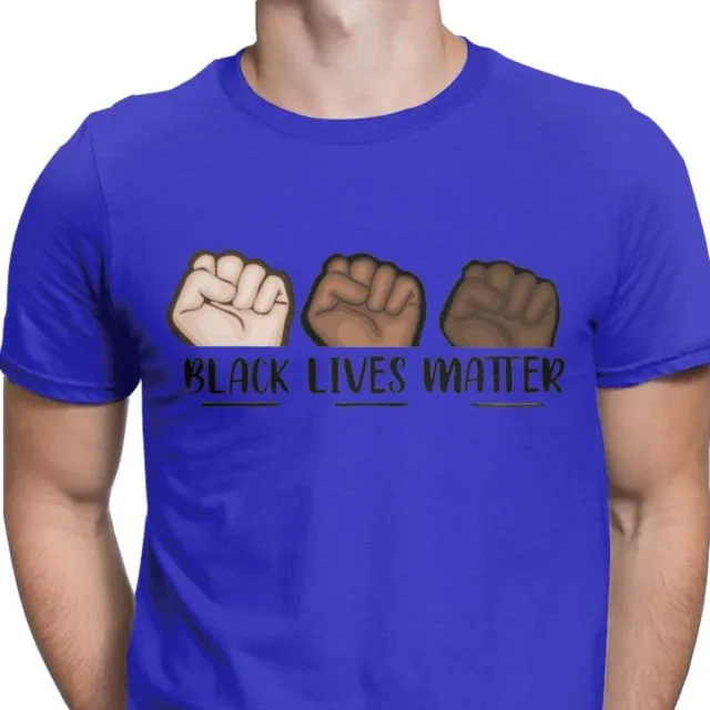 Men's T-Shirt Black Lives Matter Cotton Tee Shirt Fitness Justice George Floyd Equal Racism Racist Tops T Shirt Gift