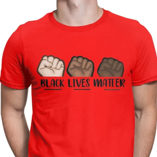 Men's T-Shirt Black Lives Matter Cotton Tee Shirt Fitness Justice George Floyd Equal Racism Racist Tops T Shirt Gift