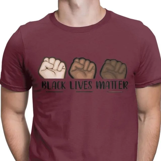 Men's T-Shirt Black Lives Matter Cotton Tee Shirt Fitness Justice George Floyd Equal Racism Racist Tops T Shirt Gift