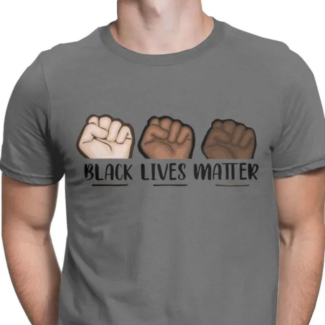Men's T-Shirt Black Lives Matter Cotton Tee Shirt Fitness Justice George Floyd Equal Racism Racist Tops T Shirt Gift