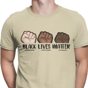 Men's T-Shirt Black Lives Matter Cotton Tee Shirt Fitness Justice George Floyd Equal Racism Racist Tops T Shirt Gift