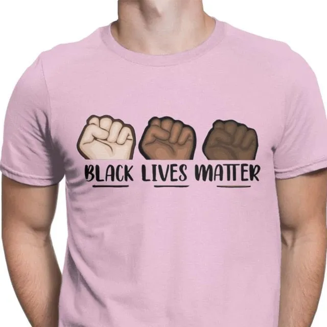 Men's T-Shirt Black Lives Matter Cotton Tee Shirt Fitness Justice George Floyd Equal Racism Racist Tops T Shirt Gift