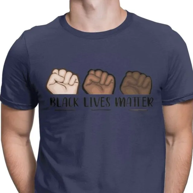 Men's T-Shirt Black Lives Matter Cotton Tee Shirt Fitness Justice George Floyd Equal Racism Racist Tops T Shirt Gift