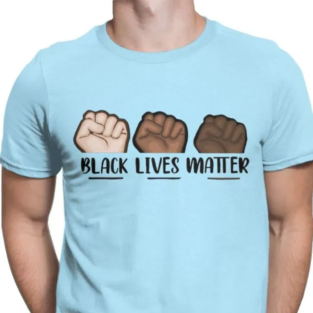Men's T-Shirt Black Lives Matter Cotton Tee Shirt Fitness Justice George Floyd Equal Racism Racist Tops T Shirt Gift