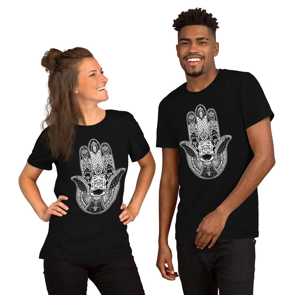 Monochrome Mystic Hamsa - Unisex t-shirt